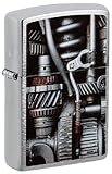 Zippo Sturmfeuerzeug - Mechanism, Brushed Chrome, Color Image - Nachfüllbar - Wiederverwendbar - Windfestes Design - Geschenkbox - Made in USA