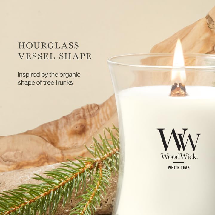 Amazon.com: WoodWick White Teak Scented Candle, Crackling Wick