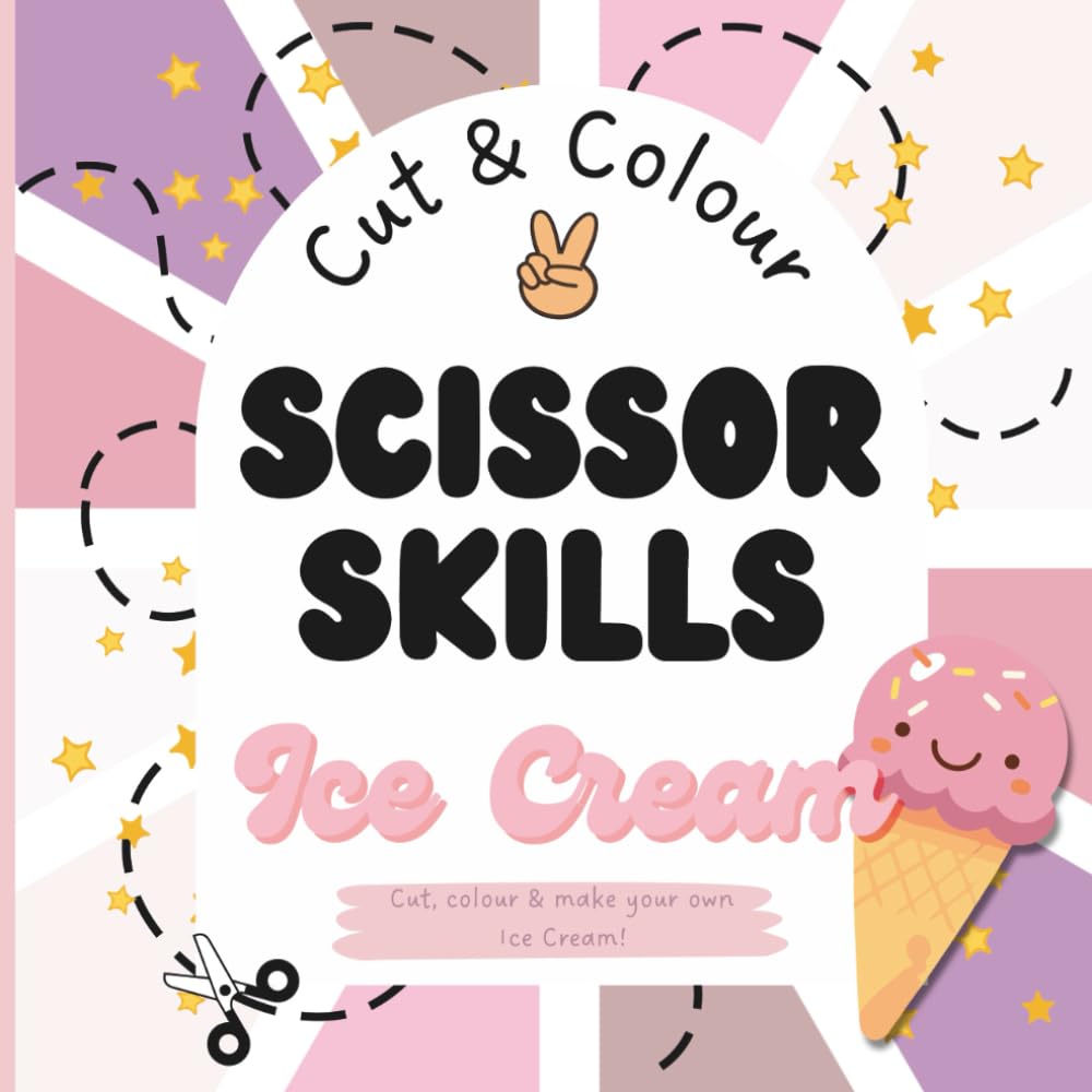 Cut & Colour Scissor Skills Ice Cream: Make your own Ice Cream