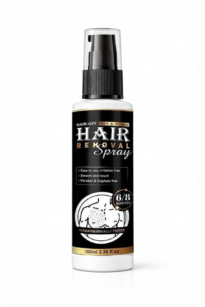 Hair Removal Spray for Men & Women, Fast Acting Body Hair Remover, a for Arms, Legs, Underarms, Chest & Back, Easy Spray Application for Home Grooming (100 ml) PACK 1-image-41