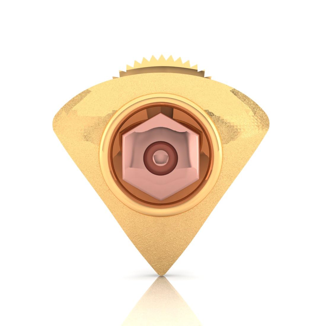 14KT (585) Yellow Gold Unique Hexagonal Stud Earring For Men - 0.28 Grams (Single Piece)-image-24