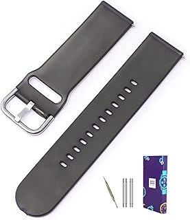 MGHN NATO Watch Strap Moonswatch Swatch Strap 22mm Watch Strap Silicone Straps- 20mm, 22mm (Watch Strap Pins,Watch Strap Tool,Watch Box) (Color : Gray, Size : 20mm)
