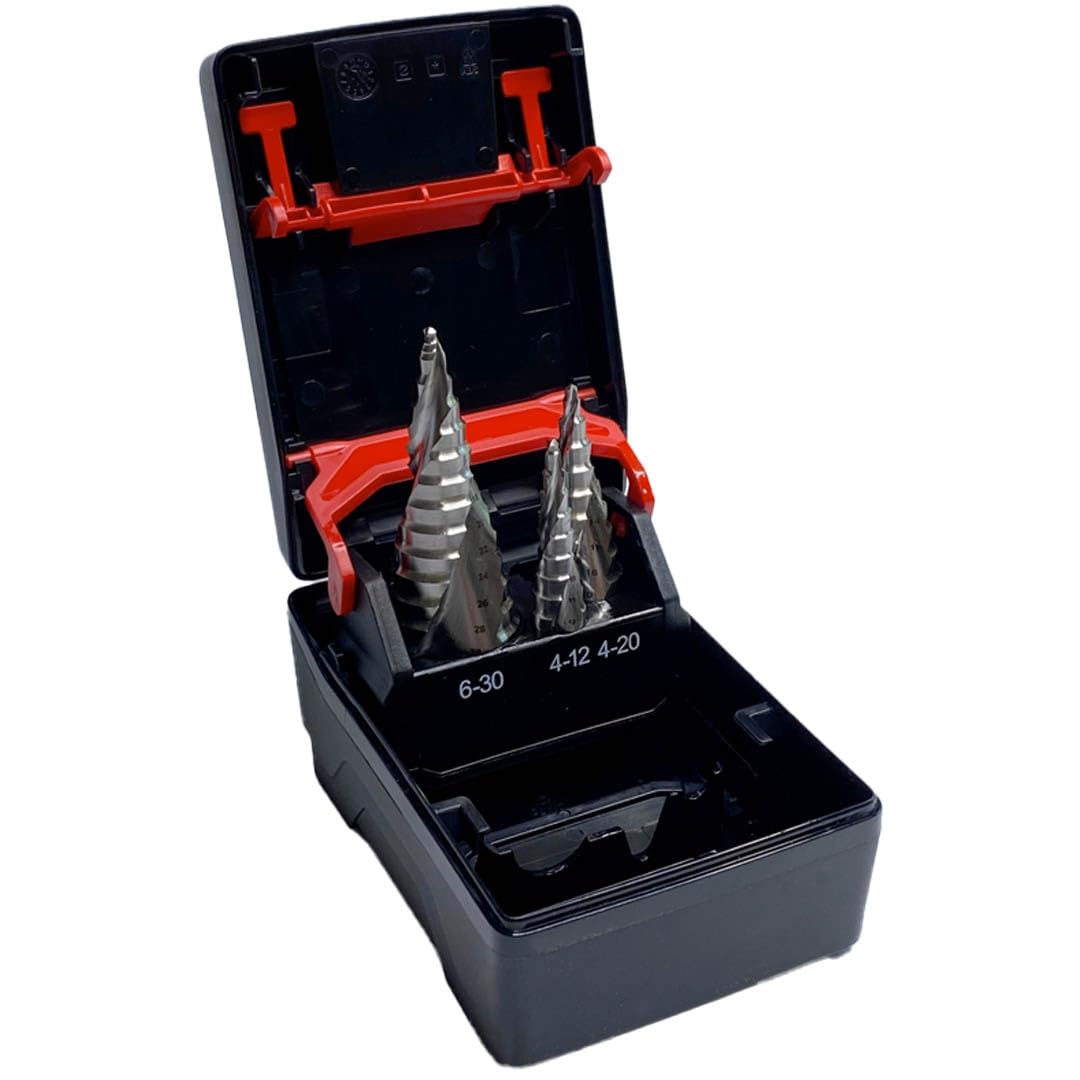 Würth Heller 0694450003 - Punta elicoidale per trapano a gradini HSS SMART STEP, 3 pezzi, 4-30 mm, adatta per acciaio, ghisa, metalli non ferrosi, plastica, legno