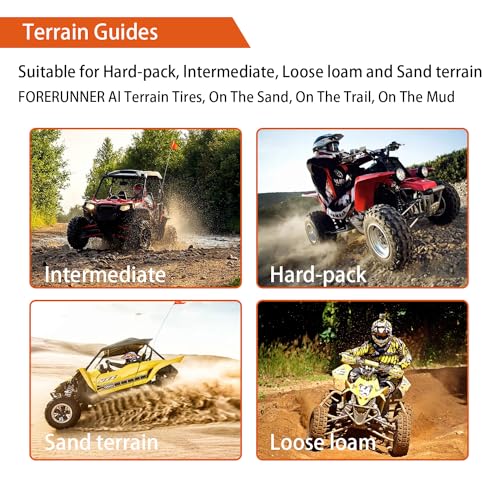 Image of FORERUNNER 26x11-12 ATV Tires, All Terrain TRS (Pack of 2, Tubeless) | FORERUNNER 6PR 26x11-12 ATV UTV Trail Mud Sand Off-Road Tires