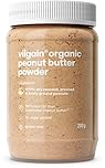 Vilgain 100% Organic Peanut Butter Powder | Sugar-Free with 2X Fewer Calories | Ideal for Smoothies & Porridge | Rich in Protein & Fiber | 46 kcal per Serving, 200g