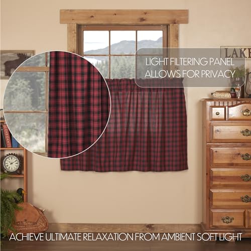 Vhcbrandscumberlandrusticplaidkitchencurtainstierpairrodpocketlined100cottonmachinewashable Urban Country Home Decor Vhc brands cumberland rustic plaid kitchen curtains tier pair rod pocket lined 100 cotton machine washable urban country home decor