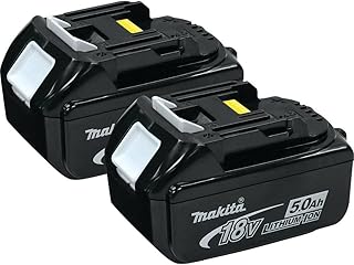 2 Packs 18V 5000mAh Replacement Battery for Makita 18V Compatible with BL1850 BL1860B BL1830 BL1840 BL1845 BL1815 BL1820 BL1860B Batteries