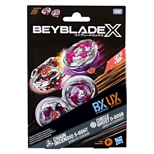 Beyblade X Circle Ghost 0-80GB & Chain Incendio 5-60HT Dual Pack Set – Ansicht 3