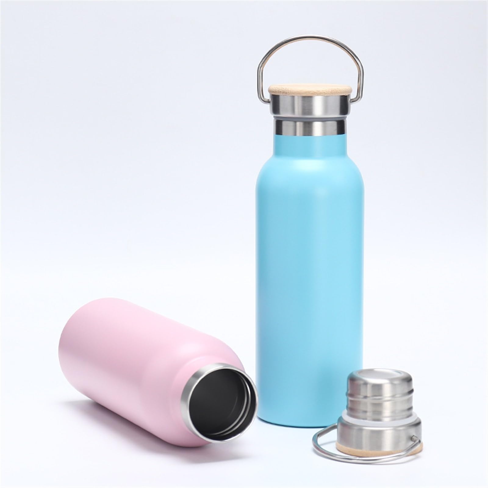 MRKU Botellas de Agua térmicas de Gran Capacidad, Taza portátil para Exteriores, de Acero Inoxidable para Viajes.