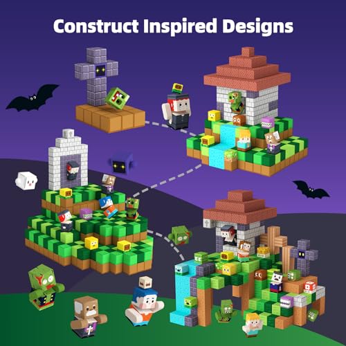 GobiDex Magnetische Bausteine 2.5 cm 100 Stück - Zomblock Magnetbausteine für Kinder, Magnetblöcke Spielzeug & Knobelspiele, Kreatives Geschenk für Jungen und Mädchen ab 3 Jahren, 2025 Neu