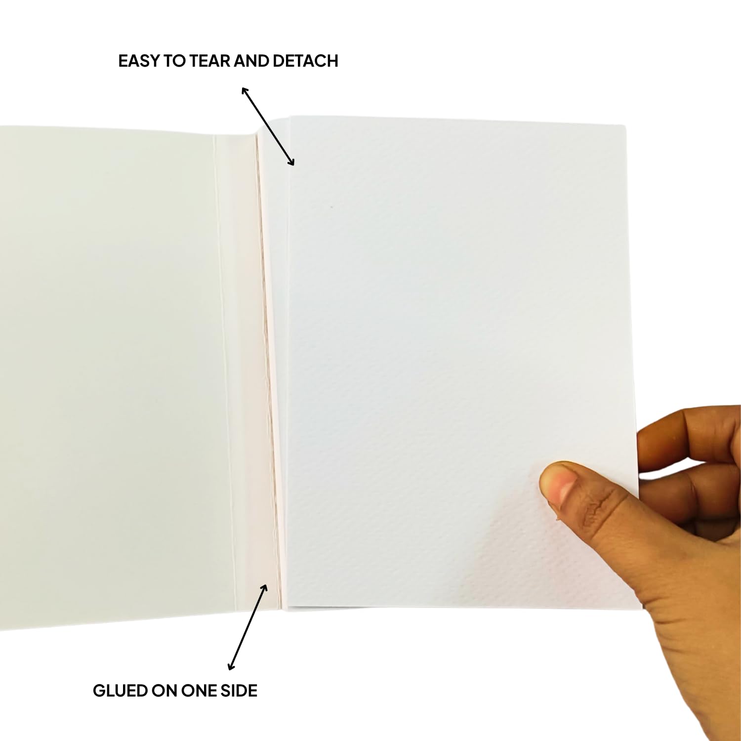Zen Sangam Express your Mind - Square Gouache Glued Watercolor Sketch Paper Pad - 300 Gsm - Cold Pressed - 24 Sheets - Rough Grain Surface - Size (10.5Cm X 10.5Cm) - Gouache Book 3