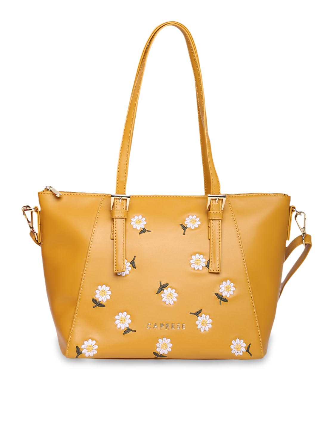 Caprese KYLE EMBROIDERED FLORAL OCHRE FAUX LEATHER MEDIUM SATCHEL HANDBAG (B0CYQ5FK9K) Amazon Price History, Amazon Price Tracker