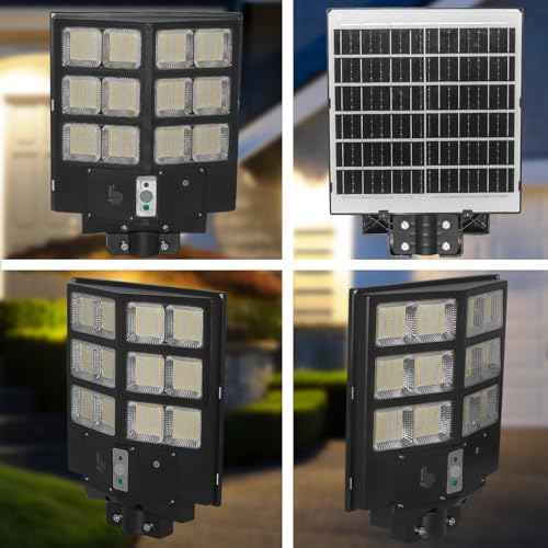 Luminaria Refletor Com Painel Solar De Led Embutido Potente 660w IP66 Com Sensor Área de irradiação