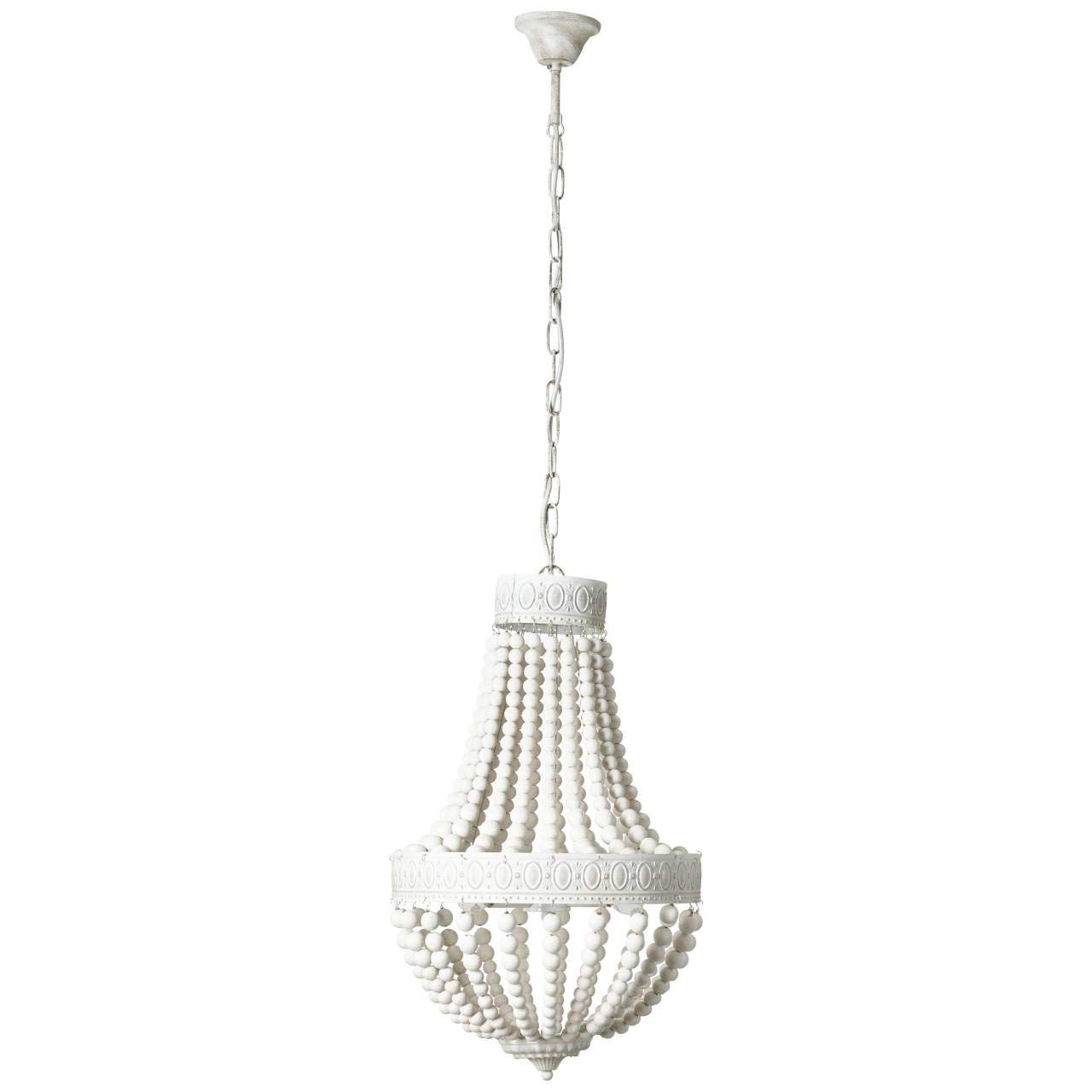 BRILLIANT Lampe Liba Kronleuchter 3flg weiß | 3x D45, E14, 1, geeignet für Tropfenlampen (nicht enthalten) | Kette ist kürzbar