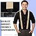 Sintege 4 Pcs Suspenders for Men Under Clothing Jeans Suit Pants Hidden Suspenders for Men Women Airport Friendly One Size Black Beige Gray