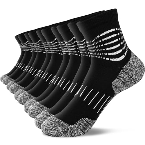 Image of IRAMY Ankle Compression Socks for Women Men Plantar Fasciitis Relief 3 /5 Pairs Cushioned Athletic Running Socks