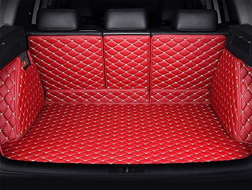 Tapis de coffre Civic Hatchback 2021 2022 en cuir imperméable rouge