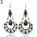 Produktbild Vektenxi Ethnische Vintage Lady Strass Dangle Hook Chandelier Statement Ohrringe Schmuck - schwarz langlebig und nützlich