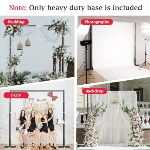 Image of EMART Black Base & Pin 14inx16in, 10.3lbs for Pipe and Drape Stand, Backdrop Curtain & Background and Wedding Decor -1Pack