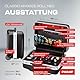 PARAT CLASSIC KingSize Roll neo CP-7 Safe | Rollkoffer für 60 Werkzeuge | Inkl. BASIC Roll-Up Case 8 | Werkzeugkoffer mit CP-7 Haltern & Zahlenschloss | Robuster 36L Werkzeugtrolley für Profis