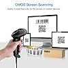Eyoyo lettore di codici a barre 2D, Handheld Wired QR Barcode Scanner QR PDF417 Data Matrix Barcode Reader with USB Cable for PC Mac per Mobile Payment, Convenience Store