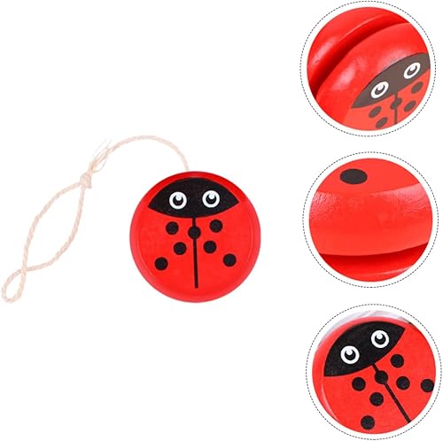 Miniatura 6 de 1 Set 5pcs Cartoon Yo-yo Soccer Boys Kids Wooden Toys Kids Responsive Ball Wood Responsive Ball Child Responsive Ball Red Mermaid Bearing Shaft