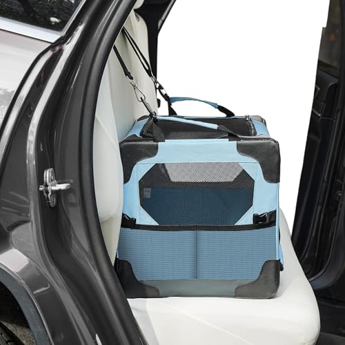 JOYTUTUS Collapsible Dog Crate, 20 Inch Portable...