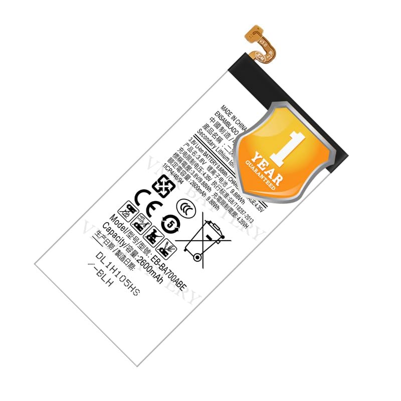 Image of Original EB-BA700ABE Battery Compatible for Samsung Galaxy A7 (SM-A700F) - (2600mAh) - 1 Year Warranty K7