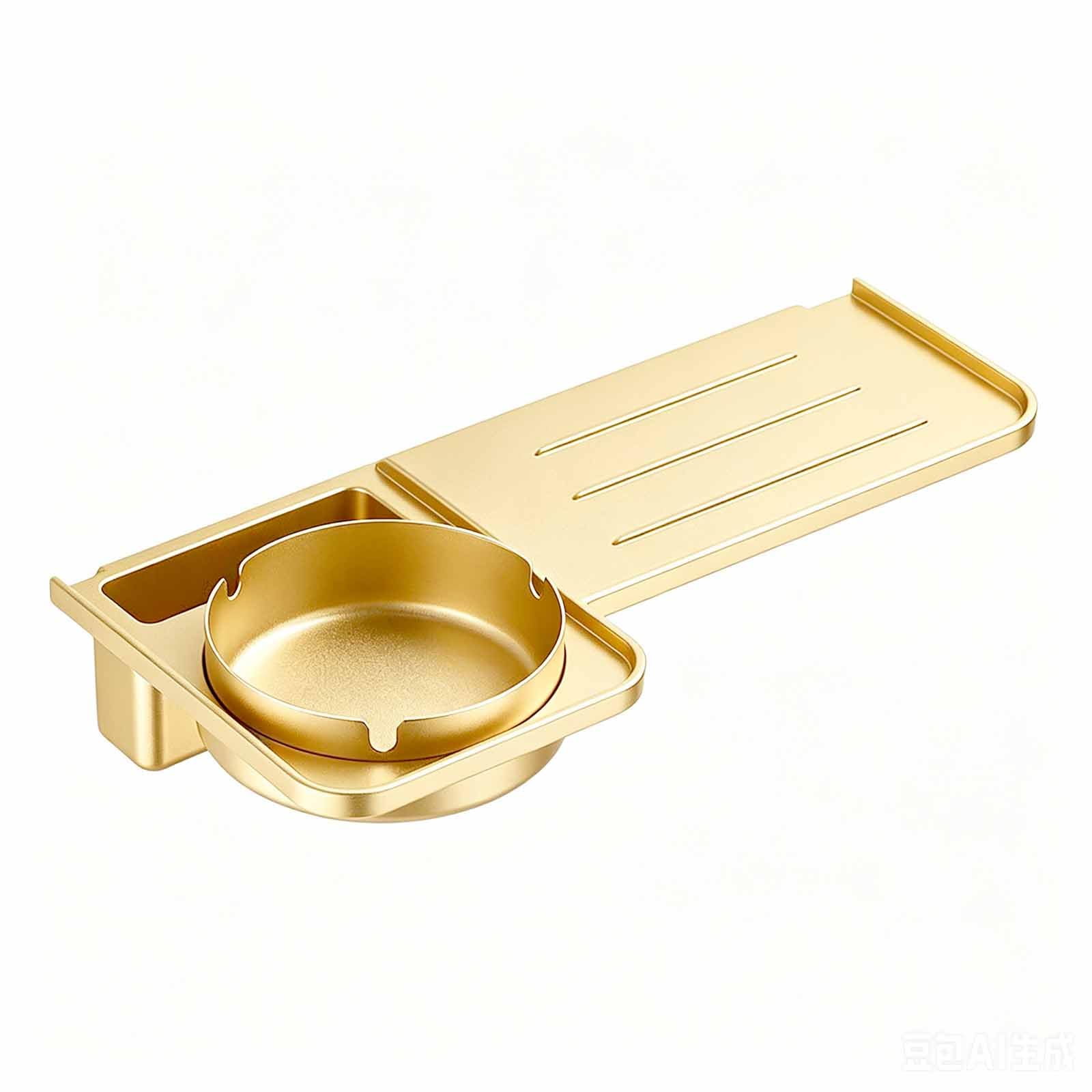 Posacenere Da Esterno Antivento Posaceneri Mensola Da Bagno Montaggio A Parete Elevata Capacità Di Carico (Gold,30x15.2x5cm)