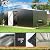 EASYHAWK 14 x 12FT Outdoor Storage Shed, Metal Waterproof Storage Shed Steel Utility Garden Tool Shed with Door & Lock Outdoor Storage,All-Weather Shelter for Bike, Gardening Tools, Lawn Mowers