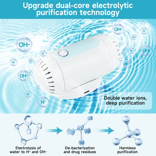 Dual-Core Fruit And Vegetable Washing Machine, Portable Usb Rechargeable Fruit And Vegetable Cleaner, Fully Automatic Wireless Food Purifier For Cleaning Fruits Vegetables Rice Meat #TOP1