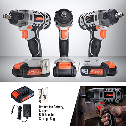 Prymax 20V MAX Cordless Impact Wrench with LED Work Light, 1/2