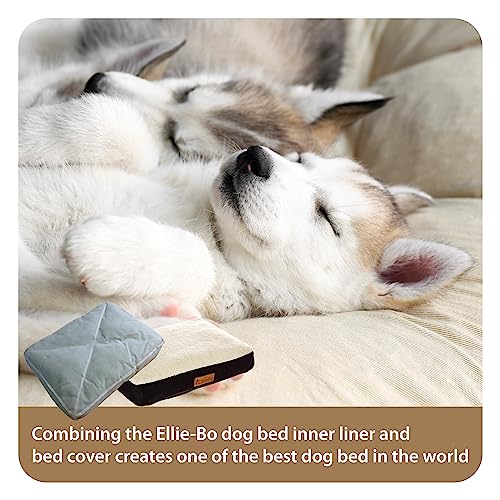 Ellie-Bo Ersatzbezug für Hundebett mit Wildleder und Schaffell, Gr. M, 71 x 48 cm, schwarz