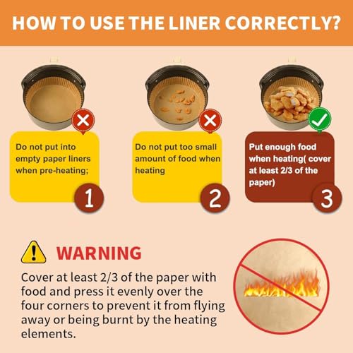 Image of 100 Pcs Air Fryer Paper Liners Round 16cm | Non-Stick Disposable Parchment Baking Paper | Oil-Proof & Heat-Resistant Food Grade Liners for Air Fryer, Oven, Microwave & Steaming