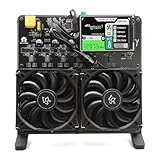 NerdOCTAXE Rev3.1 Bitcoin Miner with Large Display Screen, 12TH/s 200W High-Performance BTC Home Mining Machine, 8X BM1370 Chips, 2.4G WiFi Silent Desktop ASIC Solo Miner with Power Adapter