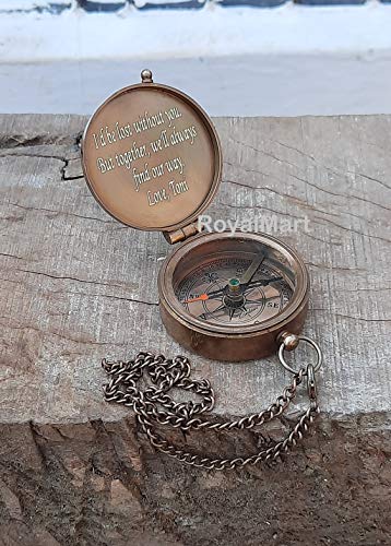Brújula grabada Royalmart, Brújula personalizada y funcional miniatura 3