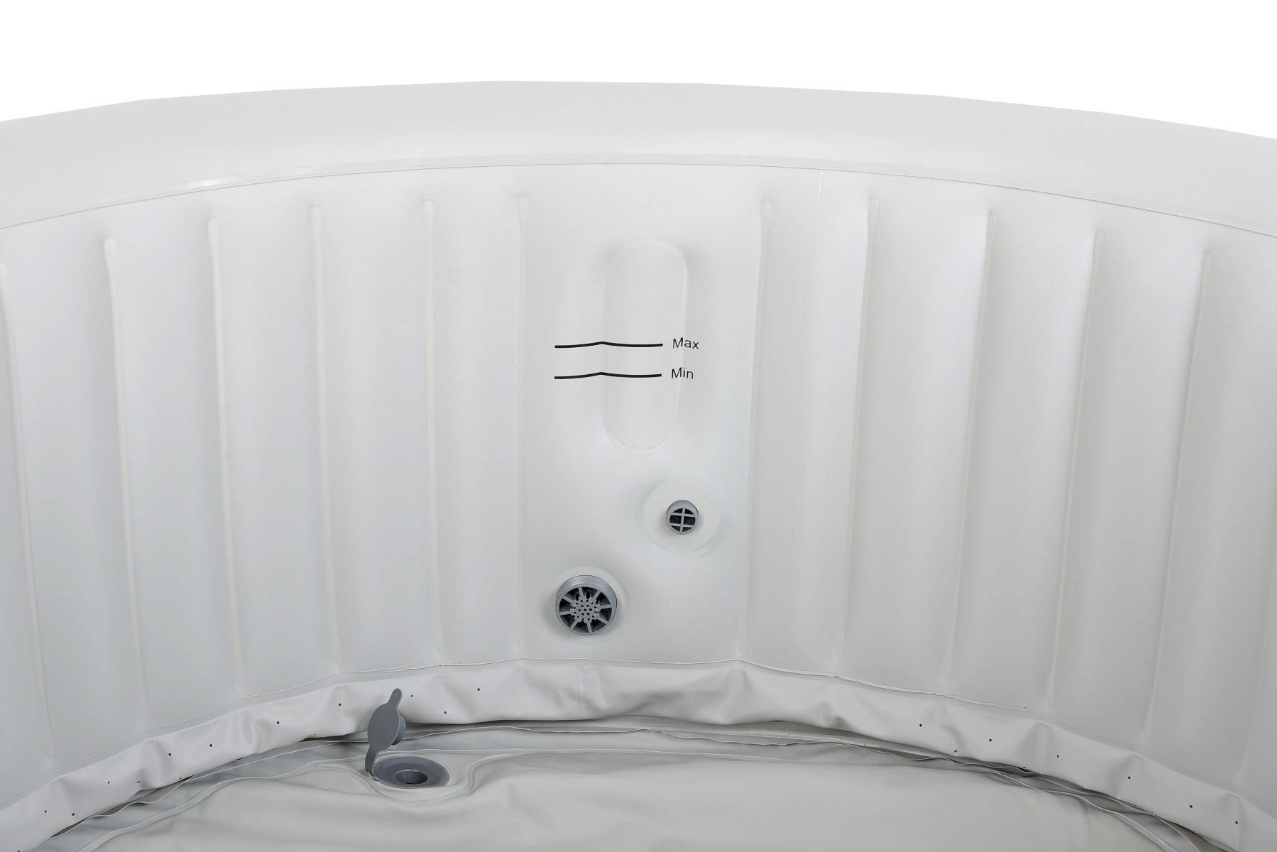 Nouveau BeneoSpa Spa Gonflable 4 Personnes pour l'intérieur et l'extérieur, Spa avec Chauffage- Spa à Bulles Rond - Noir Blanc - 180 cm - 130 Jets de Massage - Bain à remous Gonflable Spa Portable