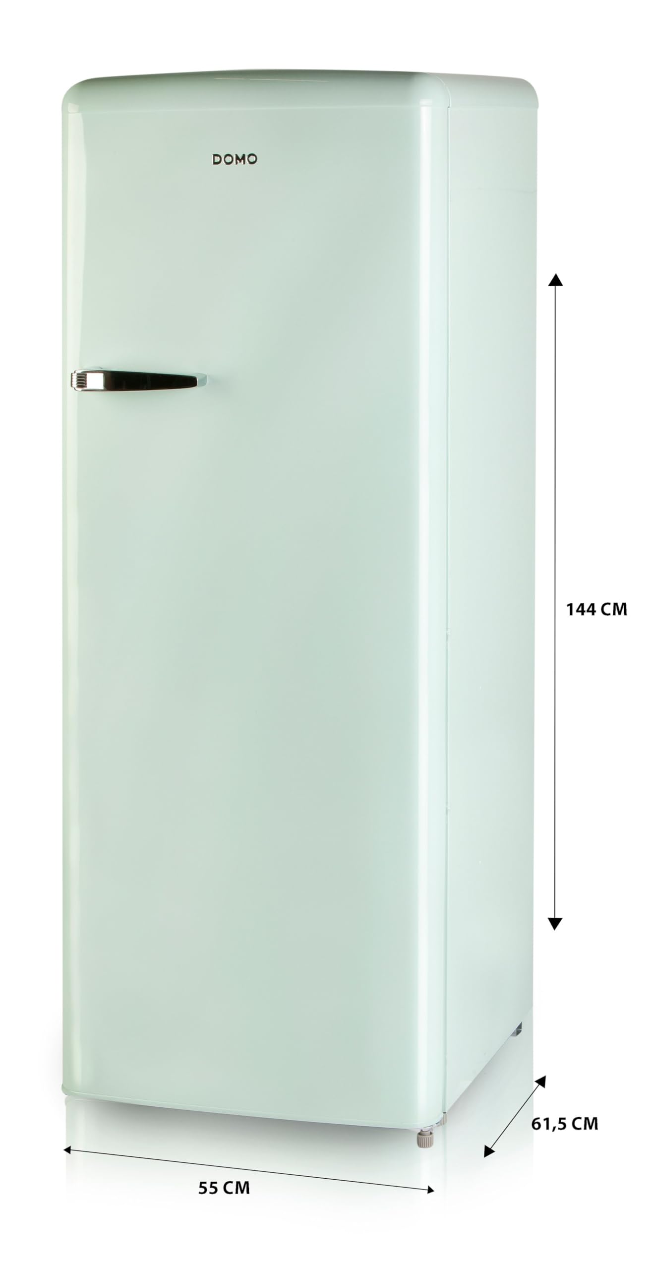 DOMO Nevera mono puerta retro vintage años 50 DO91701R verde menta CL. D