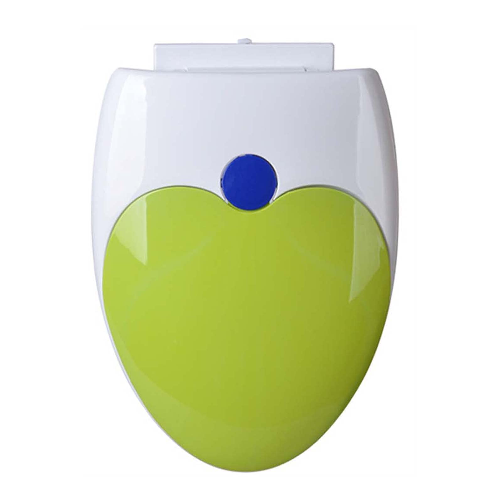 Sedile WC colorato con seggiolino per bambini integrato, sedile WC spesso, sedile WC a chiusura rallentata, materiale PP, installazione inferiore, facile da installare e pulire/giallo/allungato-V
