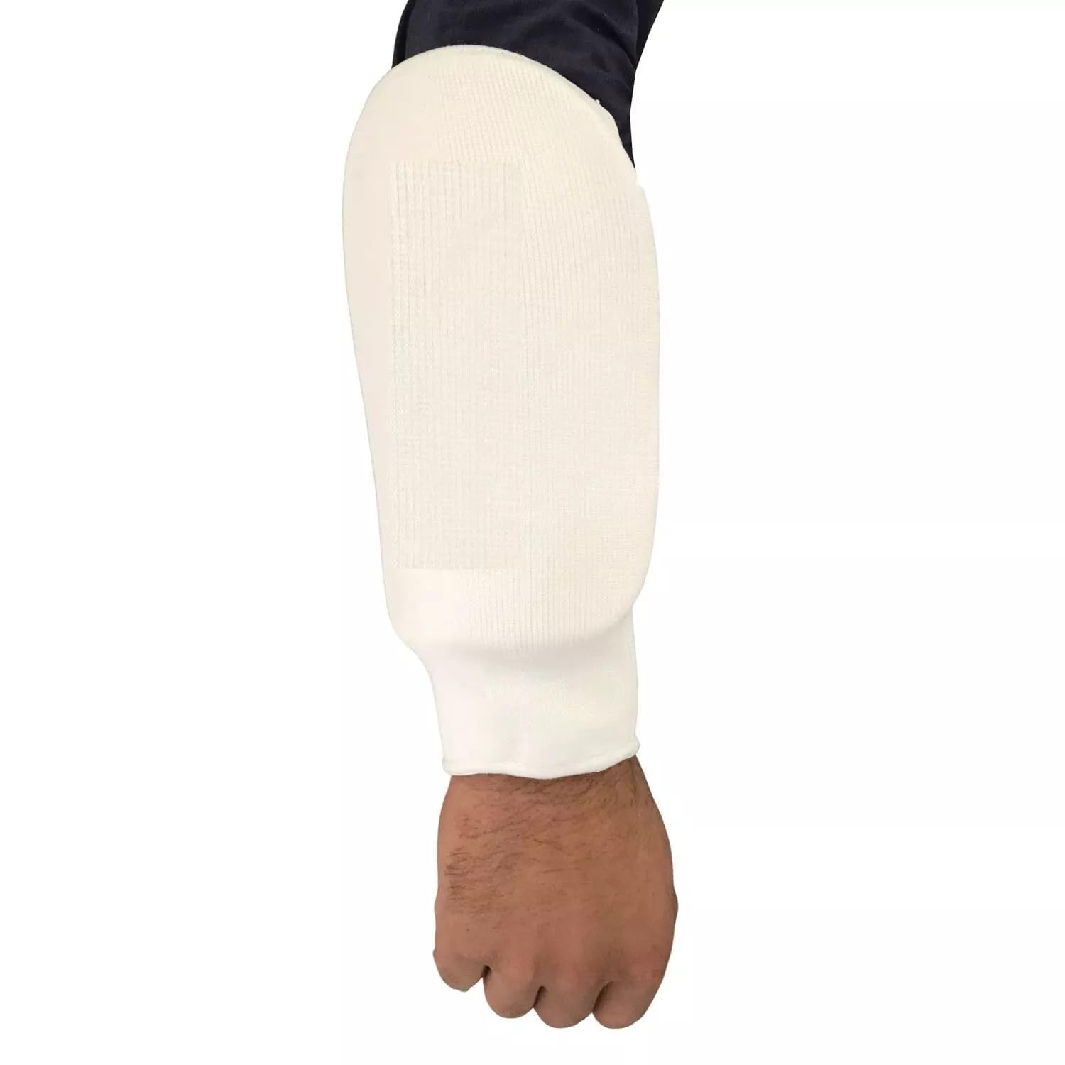 Maxx Single Elasticated Forearm Guard, Padded Protector, Brace Support Wear (White)