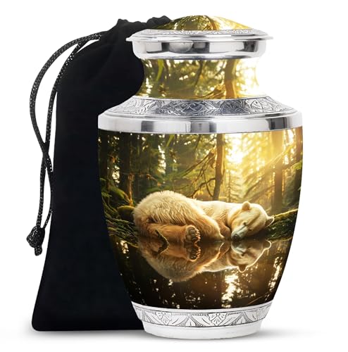 Image of Bear Urn - Urn for Ashes - Cremation Urns for Adult Ashes Women - Adult Urns for Human Ashes Men - Urns for Ashes Adult Female (10 inch Pack of 1)