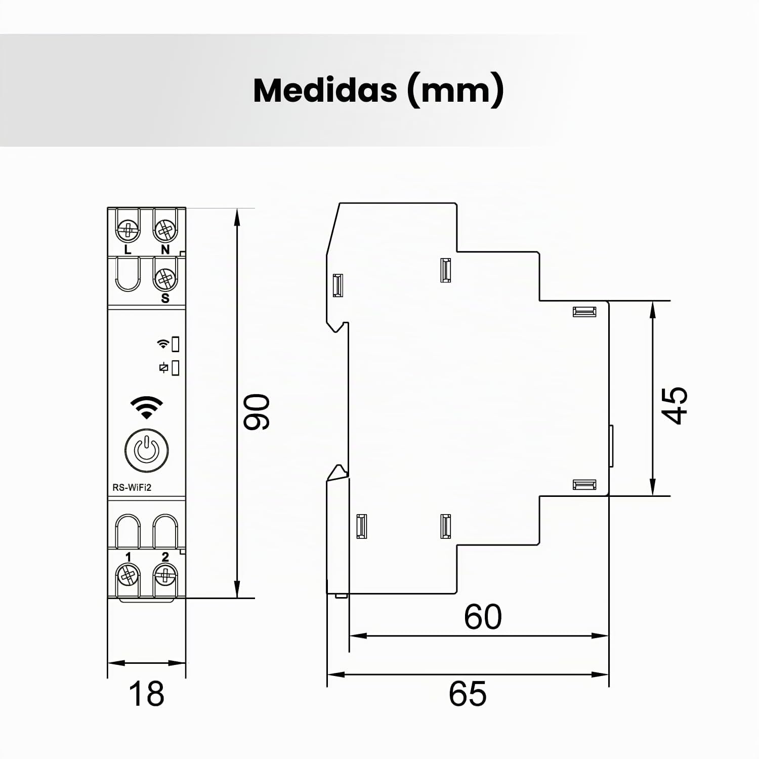 Interruptor horario astronómico Temporizador WiFi 1 Canal DIN