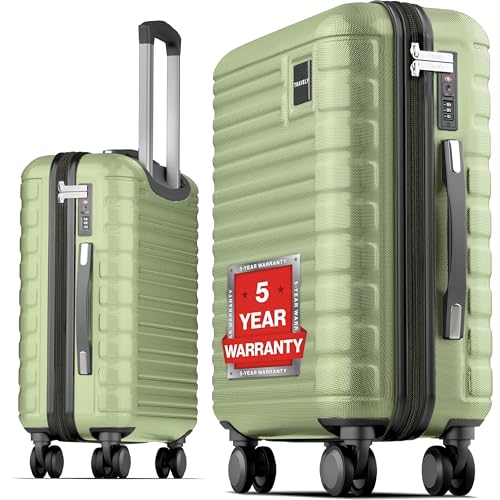 Travely Polycarbonate Cabin Suitcase 55x40x20cm - 20 Inch Suitable for Ryanair - 36L Including TSA Lock - Carry on - 10kg Suitcase Cabin case Hardshell