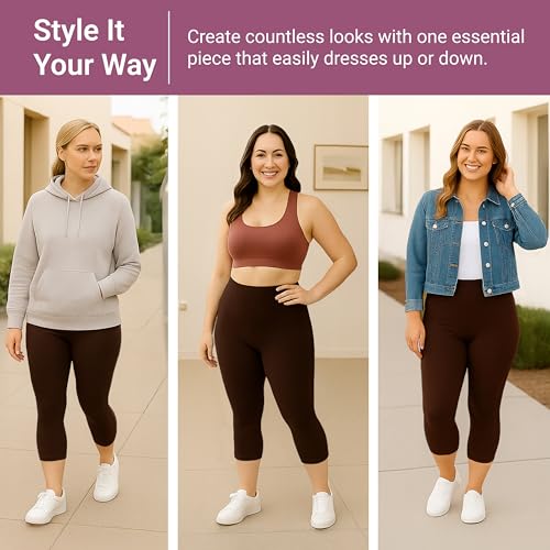 Image of SATINA High Waisted Leggings for Women - Comfortable and Stretchy in Versatile Sizes and Colors