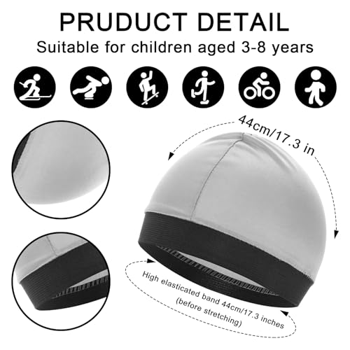 4Pcs Wave Cap for Kids Silk Satin Kids Durags for Boys Elastic 360 Waves Beanie Wave Cap Soft Breathable Stocking Caps4
