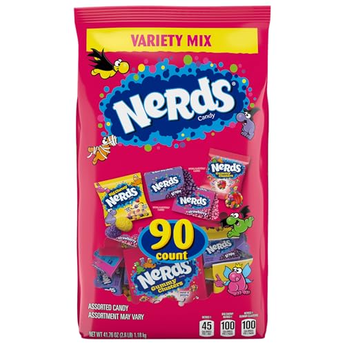 Nerds Assorted Halloween Trick or Treat Candy Mix, 90ct Bag