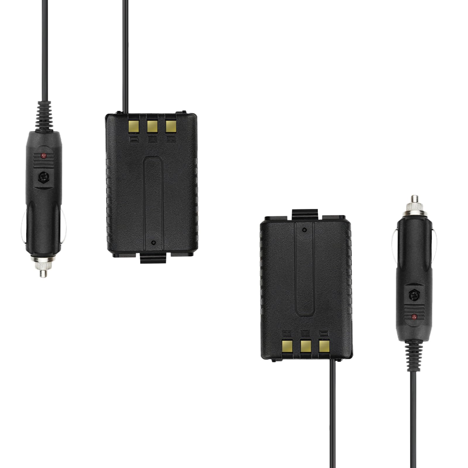 2 Pack UV-5R Battery Eliminator for BAOFENG BF-F8HP Two Way Radio 7.4V BL-5 Car Charger Accessories
