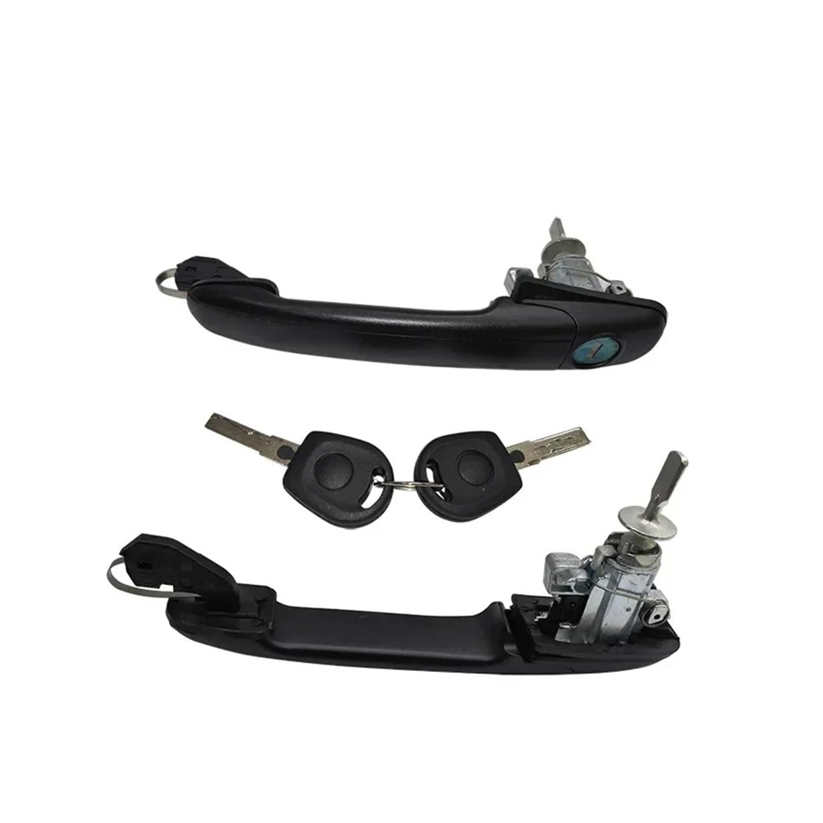 Vavgkdkpzb 2 Piece Replacement Car Exterior Door Handle For Seat For Alhambra 1996-2010 6K0837205 6K0837206 33Mm Pin Length Front Left Right Door Handle With Lock Barrel(2 Piece)