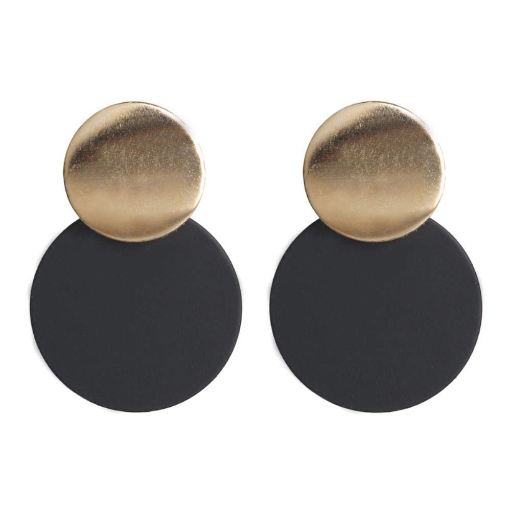 Pendientes de Oreja Arete Mujer Pintura Viento Frío Anillo Geométrico