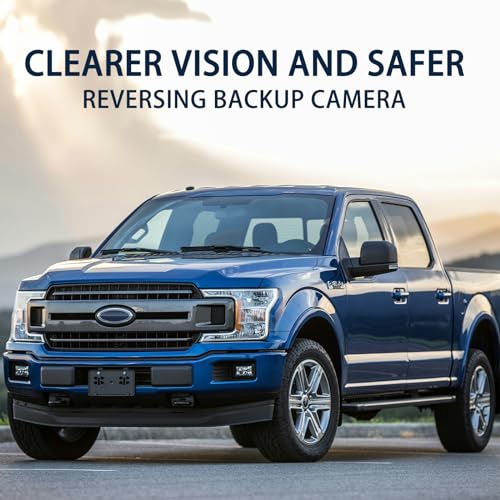 Image of Tailgate Emblem with Rear Car Camera for Ford and Camera Harness for F150 2011-2014 F150 Backup Camera Housing Bezel & Emblem Kit Al3z-19h511-A,Bl3z-19g490-B for Ford F150